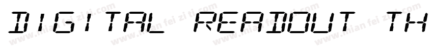 digital readout thic字体转换